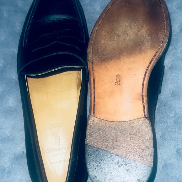 Men’s Polo Black Leather Loafers Size 13 D - Picture 8 of 8